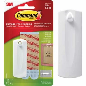 (36)-3M Command Sawtooth Adhesive 5 lb Wall Picture Hanger Model: 17040ES - Picture 1 of 1