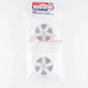 Tamiya 54676 RC GF-01 White 5-Spoke Wheels (2pcs) Hop Up Parts OP1676 - Picture 1 of 1