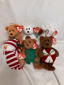 Ty Jingle Beanie Babies ๐ 2005 HOLIDAY (SET OF 6) 4" PLUSH New MWMT's - Picture 1 of 1