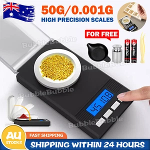 50g 0.001g High Precision Electronic Digital Scales Jewellery Scale Milligram/mg - Picture 1 of 10