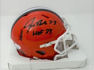 Mini Casco de Velocidad RiddellTB Firmado por Joe Thomas Cle Browns AUTO con Salón de la Fama '23 JSA - Imagen 1 de 1