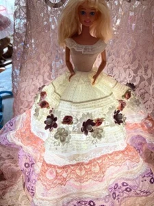 IMPROVED Custom Made Barbie Lamp Plantation Belle Dress Modified - Picture 1 of 11