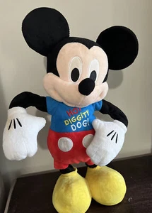 Disney Mickey Mouse Just Play Plush Spins Dances Sings Hot Diggity Dog 16" Works - Picture 1 of 3