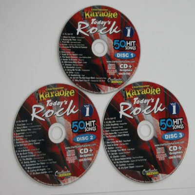 TODAY's ROCK Chartbuster Vol-5119 KARAOKE 3 CD+G 50 SONGS new in WHITE SLEEVES - Image 1 of 2