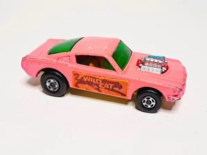 MATCHBOX, SUPERFAST, MUSTANG WILDCAT - PINK, WITH YELLOW BASE - Picture 1 of 7