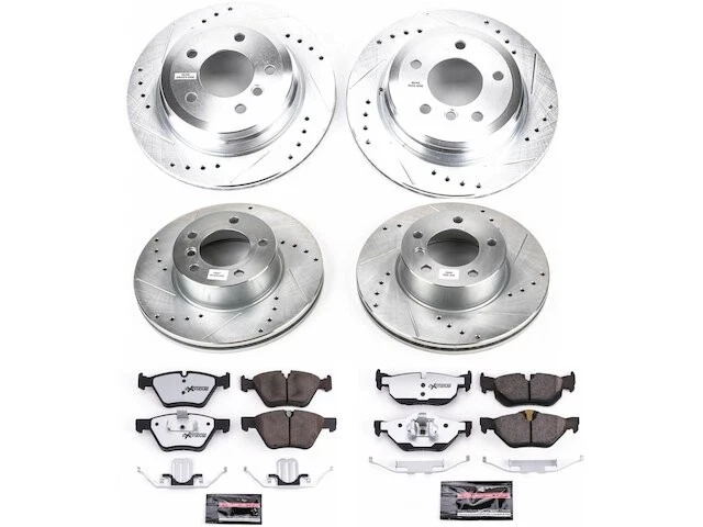 Kit de pastillas de freno y rotor delanteras y traseras para BMW 328xi NJ674MQ 2007 Foto 1 de 1