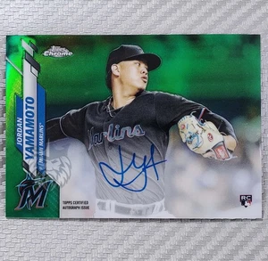 Jordan Yamamoto RC SP /99 📈 2020 Topps Chrome Rookie Autograph Green Refractor - Bild 1 von 2