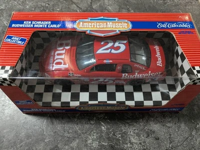 Ertl American Muscle NASCAR Ken Schrader 1:18 Scale #25 Budweiser Monte Carlo - Image 1 of 4
