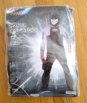 Disfraz Halloween Espíritu Calavera Comando Niño Juventud Mediano 8-10 (no completo) Foto 1 de 2