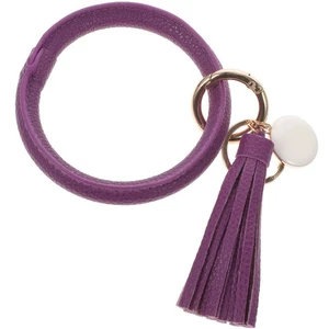 Portachiavi da polso in nappa cerchio tondo braccialetto portachiavi - Foto 1 di 12