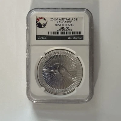 2016P  Silver Kangaroo Dollar NGC MS70 - Image 1 of 2
