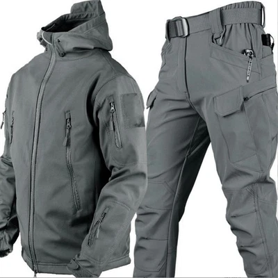 Mens Combat Waterproof And Windproof PARKA Coat Tactical Insulated Jacket Pant - Image 1 of 4