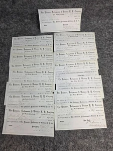 Vintage Delaware Lackawanna & Western Railroad Stock Certificates Lot - Picture 1 of 8