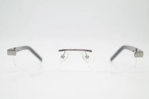 Brille Matt Keaton ohne Silber Schwarz Randlos Brillengestell eyeglasses Neu - Bild 1 von 6