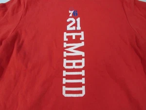 New Philadelphia 76ers #21 Joel Embiid Mens Size L Large Red Hoodie - Picture 1 of 4
