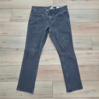 Volcom Vorta Slim Straight Gray Black Jeans Men Sz 34 x 32  - Image 1 of 4