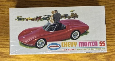 1966 Aurora Chevy Monza SS 1/32 Scale Kit # 675 - 79 Very Rare Sealed !🔥 - Image 1 of 4
