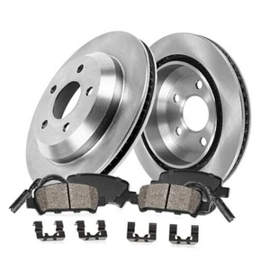 300mm Rear Disc Brake Rotors Ceramic Pads w/Hardware Stock Replacement - Picture 1 of 6
