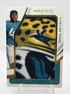 2024 PANINI IMMACULATE FOOTBALL SIDELINE TOWEL PATCH /15 TRAVON WALKER JAGUARS-G - Picture 1 of 2