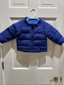 Chaqueta LL Bean Bebé Niño Talla 12-18 Meses Azul Reversible Plumón de Ganso - Imagen 1 de 6