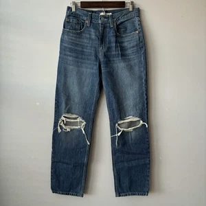 Jeans Levis Low Pro dritto donna 27 blu relaxed invecchiato lavaggio scuro denim - Foto 1 di 13