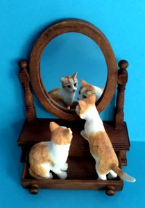 579.  Raro De Colección Leonardo 'Bonito como Imagen' Gatitos Jengibre Juegan en Espejo. - Imagen 1 de 14