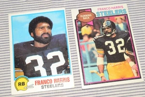 Holsum Bread Franco Harris 1978, #26 + 1979 Topps #300 con estuche rígido tarjetas de fútbol - Imagen 1 de 9
