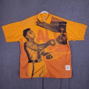 Vintage Platinum Fubu Boxing Commission Muhammed Ali Shirt Mens 5XL Button Up - Picture 1 of 11
