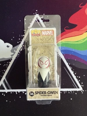Nueva figura de madera todavía en caja Marvel Pin Mate Spider Gwen Foto 1 de 4