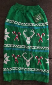 Time For Joy Green Holiday Dog Sweater Christmas Size XXXL LARGE 25-27" NWT  - Picture 1 of 4