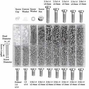 Eyeglasses Repair Kit Home Repair 1000pcs Screws For Eyeglasses And Watches - Picture 1 of 12