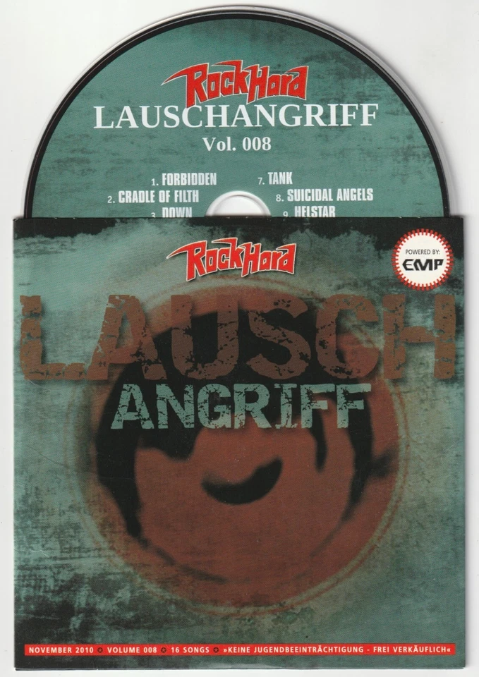✪ ROCK HARD LAUSCHANGRIFF #8/2010 METAL-MAGAZIN CD-SAMPLER NEUW. TOP NM-VG+ - Bild 1 von 3