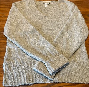 Coldwater Creek V Neck Sweater Long Sleeve Size M Green - Picture 1 of 8