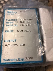 AGM TA 4011-10 Integrator Input:4/20MADC Output:0/3.125 PPM - Picture 1 of 4