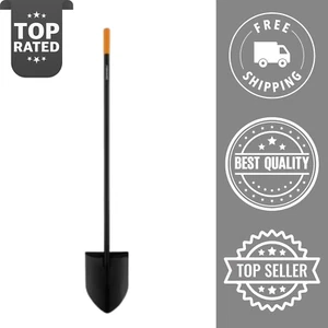 57 In. Long-handled Digging Shovel | Steel Swivel Gardening Fiskars Degree - Picture 1 of 9