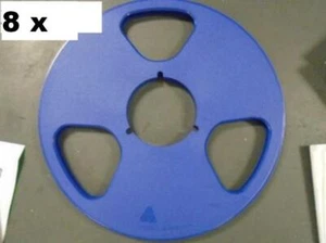 Readbeforeyoubuy! 8 X Blue NAB Plastic Take Up Reel Reel Master 1/4" Tape 10.5" - Picture 1 of 1