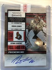 2010-11 Panini Playoff Contenders Robin Lehner RC Auto Senators