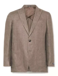Peter Millar Breeze Leinen-Twill Sport Jacke Blazer Gr. 44 Regular Braun Neu mit Etikett - Bild 1 von 11
