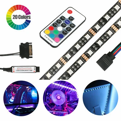 LED Strip Light Addressable PC Sata Computer Case Gamer Kit RF Remote Controller - Image 1 of 4