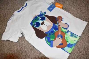 F6i4 NWT Boys Size 4T 6 7 8 GYMBOREE MUSIC FESTIVAL DOG PLAYING GUITAR Shirt Top - Picture 1 of 3