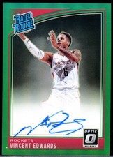 2018 Donruss Optic #165 Vincent Edwards Green Rated Rookie Auto Autgraph /5
