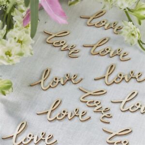 25x Wooden LOVE Table CONFETTI Wedding Decoration Hen party Decoration