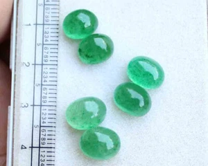 17.70 Ct 8*9.5 Mm Natural Green Aventurine Polished oval cabochon Loose gemstone - Picture 1 of 3