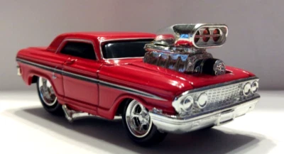 MUSCLE MACHINES 1964   64 FORD THUNDERBOLT  -  1/64 - RED - BLOWER - Image 1 of 4