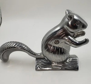 Cutest Nutcracker Silvertone Metal Squirrel Functioning Nutcracker Figurine - Picture 1 of 8