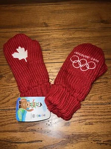 2010 VANCOUVER WINTER OLYMPICS TEAM CANADA L/XL RED MITTENS Mitts Gloves 2010 - Picture 1 of 4