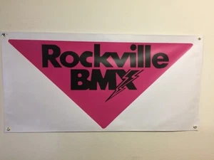 old school bmx rockville bmx 2x4 banner mancave shop repro - Picture 1 of 2