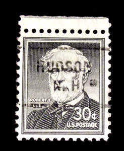 US Postage Stamp Scott 1049 Robert E Lee 30 Cent Precancel Hudson - Picture 1 of 2