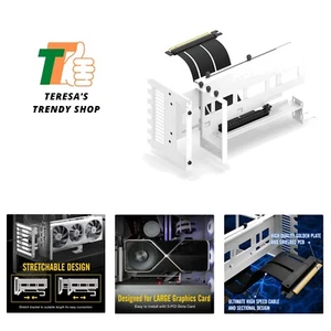 Vertical PCIe 4.0 GPU Mount Bracket Graphic Card Holder with 5V 3 Pin ARGB LE... - Afbeelding 1 van 8