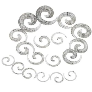 6-9Pairs Acrylic Spiral Snail Ear Tapers Plugs 14G-20MM Ear Gauge Stretching Kit - Picture 1 of 26